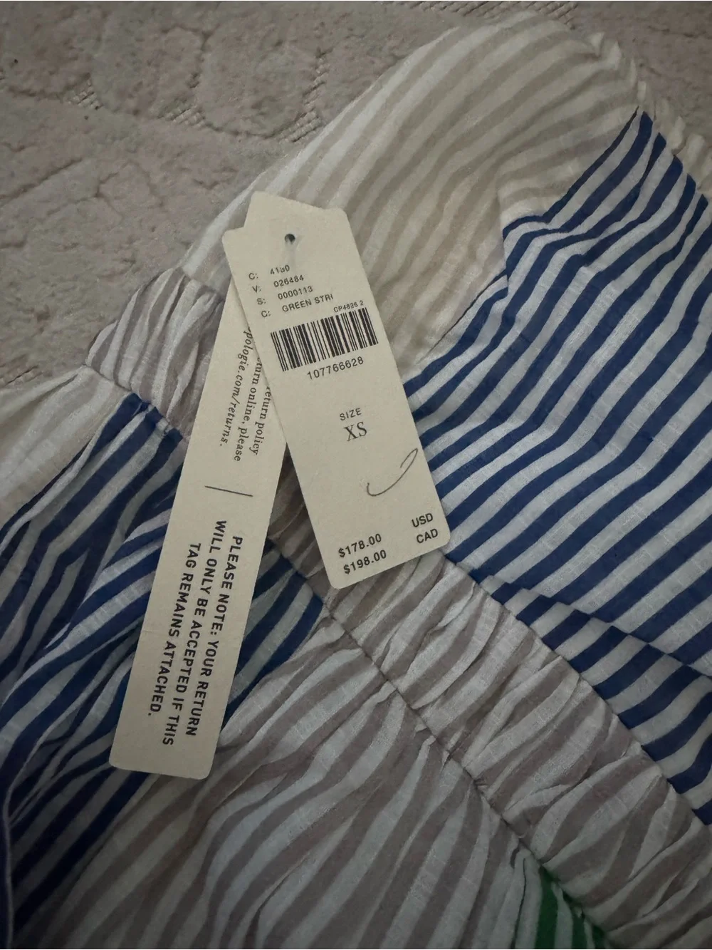 MAEVE COTTON STRAPLESS COLORBLOCK MIDI DRESS - Picture 4 of 4